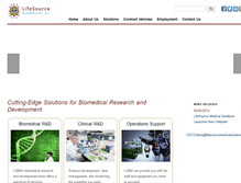 Tablet Screenshot of lifesourcemedicalsolutions.com